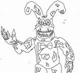 Nightmare Bonnie Coloring Pages  Vrogueco sketch template