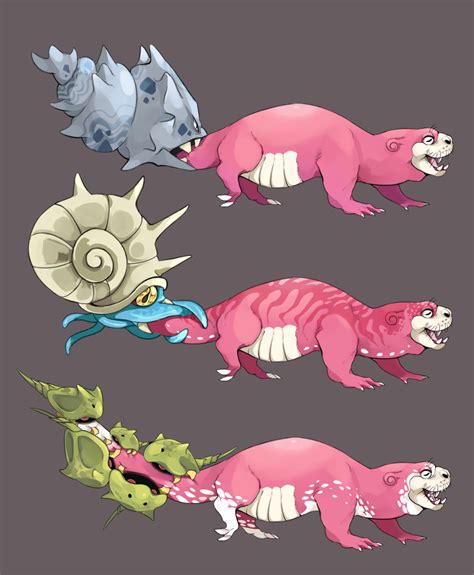 riskydoodles: “ Slowbro evolutions of my Slowpoke variations from a while back It has been noted ...