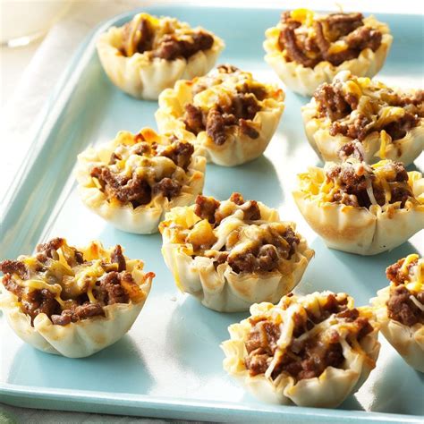 Mini Phyllo Tacos | Recipe | Phyllo cups, Make ahead appetizers, Mexican food recipes