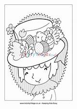 Easter Bonnet Coloring Pages  Coloring Nation sketch template