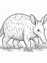 Aardvark coloring Pages sketch template