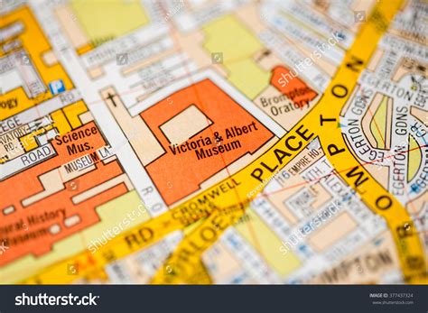 Victoria Albert Museum London Uk Map Stock Photo 377437324 | Shutterstock