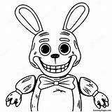 Withered Bonnie With Scary Eyes Coloring Page  Pagescom sketch template