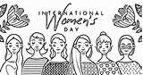Coloring Pages International Womens Printable Women Night Drawing Kids  sketch template