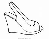 Women Floral Shoe Coloring Page For Kids  Free Shoes Printable sketch template