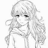 girl 39 From anime coloring Page sketch template