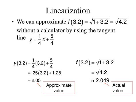 PPT - 4.4 Linearization and Differentials PowerPoint Presentation, free download - ID:5863765