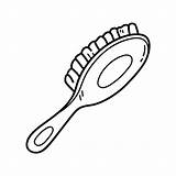 Premium Vector Coloring Page With Doodle Hair Brush  Home sketch template