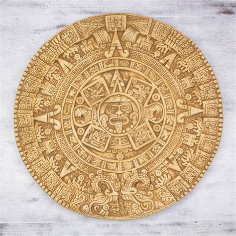 Ceramic plaque, 'Mexica Calendar' | Aztec calendar, Stone sculpture, Ceramics