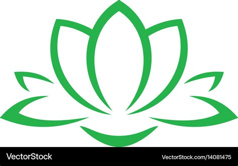 Abstract lotus logo Royalty Free Vector Image - VectorStock