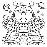 Alien And Spaceship Coloring P & coloring Book sketch template