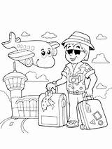 Tourist Coloring Pages sketch template