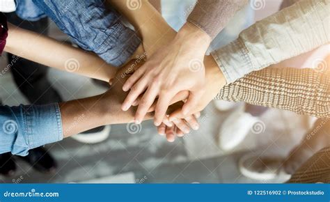 Group of Friends Holding Hands Together Stock Photo - Image of collaboration, connect: 122516902