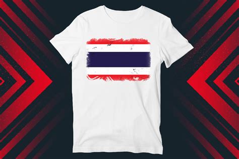 Thailand Flag Tshirt Design. Graphic by absalamuk · Creative Fabrica