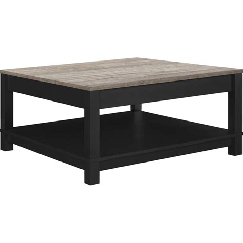 Square Coffee Table in Black and Sonoma Oak - 5047196PCOM
