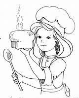 Women Cooking Food Drawing Sketch Coloring Page sketch template
