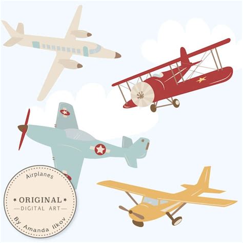 Vintage Planes Clipart