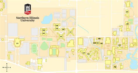 Northern Illinois University Campus Map