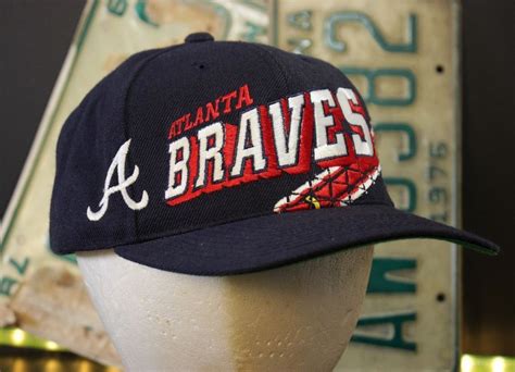 Vintage Atlanta Braves Snapback Hat Baseball Cap Large Logo Sports Specialties # ...