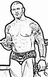 Randy Orton From WWE World Wrestling Entertainment coloring page sketch template