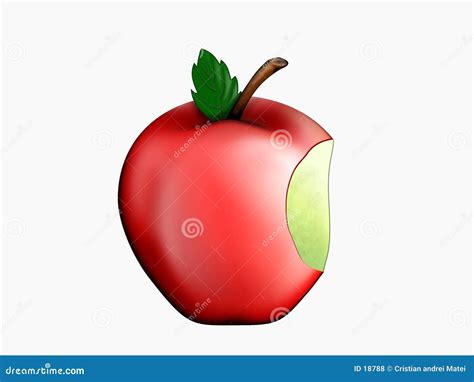 Bitten apple stock illustration. Illustration of photoshop - 18788