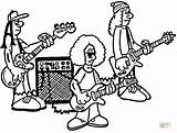 Kiss Rock Band Coloring Pages Sketch Page sketch template