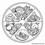 5 Food Groups Coloring Page Pages sketch template