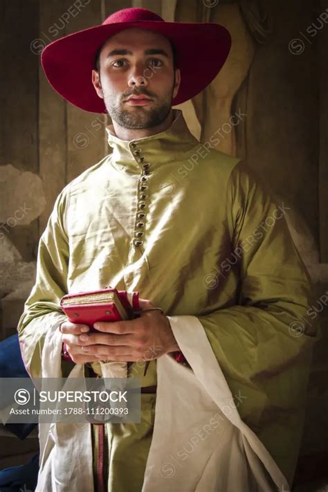 Cardinal Jacopo Isolani wearing a galero hat - SuperStock