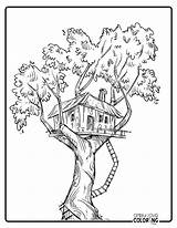 Treehouse Coloring Pages Free PDF Printables  Simply Love sketch template