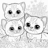 50 Coloring Pages Of Cute Cats For Kids  Etsy sketch template