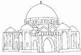 Blue Mosque Coloring Page Pages sketch template