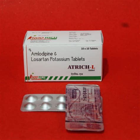 Amlodipine And Losartan Potassium Tablets, 10 X 10 Tablet, Prescription, Rs 590 /box | ID ...