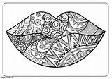 Lips Coloring Pages sketch template