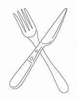 Free Fork And Knife Images Download Png  sketch template