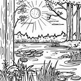 Pond Coloring Pages  Free & Printable sketch template