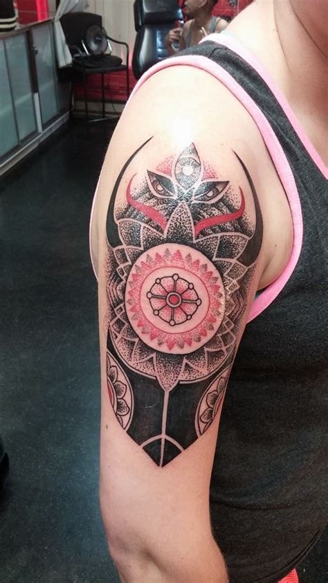 Stipling four noble truths, eightfold path, Yaza, samsara. Done by Skuba Steve at Firehouse ...