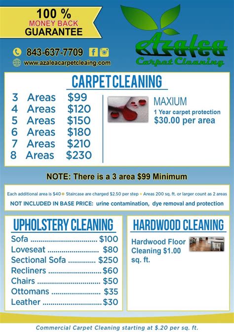 Prices | AzaleaCarpetCleaning