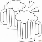 Clinking Beer Mugs Emoji coloring Page  Free Printable Coloring Pages sketch template