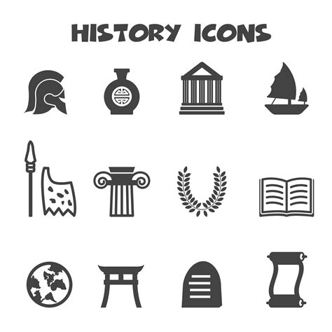 history icons symbol 633281 Vector Art at Vecteezy