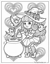 28 Witch Coloring Pages Free PDF Printables sketch template