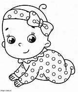 Baby Girl Is Happy coloring Page sketch template