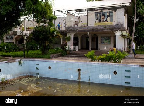 Visting the Pablo Escobar house at the Ranch Napoles, Medellin Stock ...