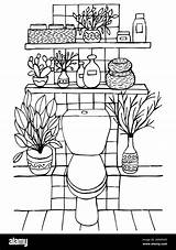 Toilet colouring page Stock Vector Image & Art  Alamy sketch template