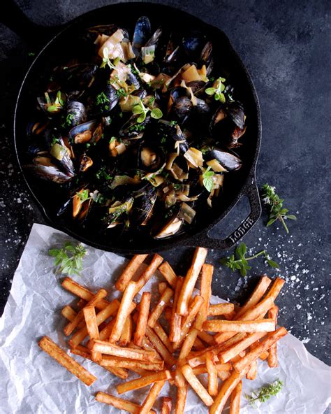 Moules Frites with Black Garlic Broth - The Original Dish