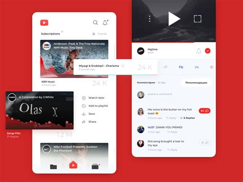 Youtube Redesign | Mobile app design inspiration, Youtube design, App design inspiration