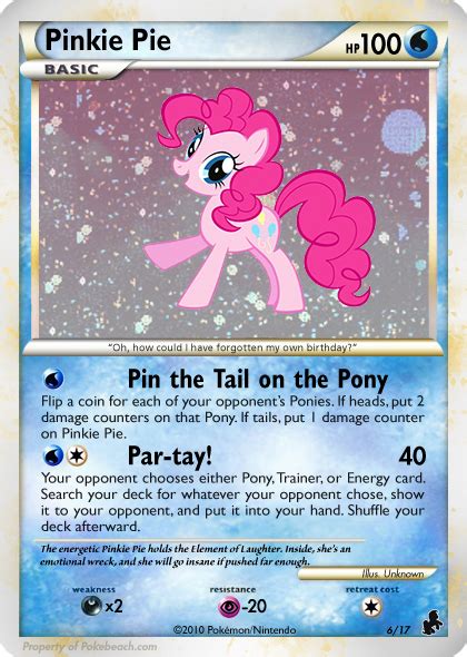 MLP: FiM PTCG: Pinkie Pie by dmon2 on deviantART | Fake pokemon cards ...