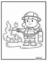 Firemen Coloring Pages Free PDF Printables  Simply Love sketch template