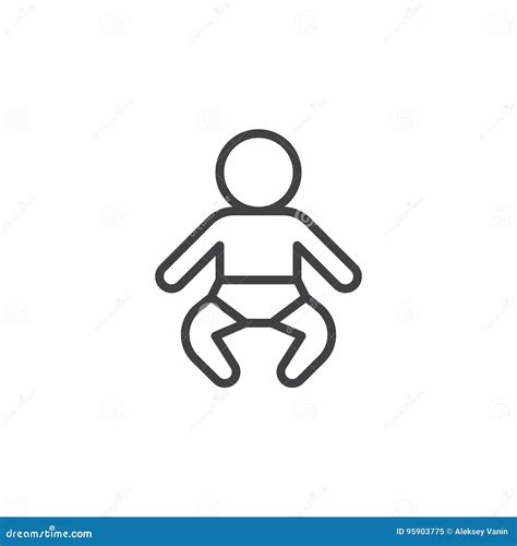 Baby Outline Stock Illustrations – 23,265 Baby Outline Stock ...