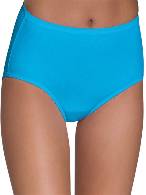 Women's Comfort Covered Cotton Brief Panties, 6 Pack - Walmart.com