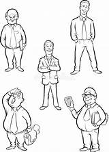 Whiteboard Drawing  Cartoon Office Men Figures Stock Vector sketch template